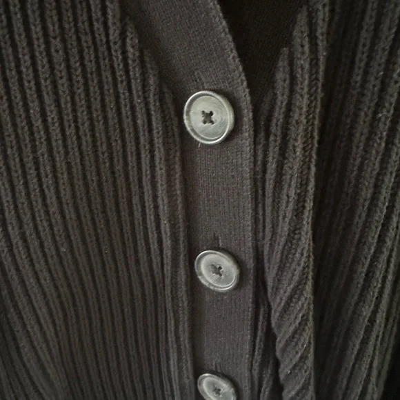 Old Navy Black Ribbed Cardigan Sweater - Picture 4 of 5